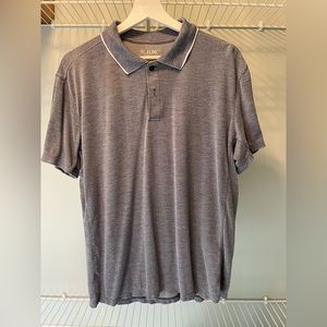 01.Algo Performance Quick-Dry Men’s Polo Large Light Blue/Grey